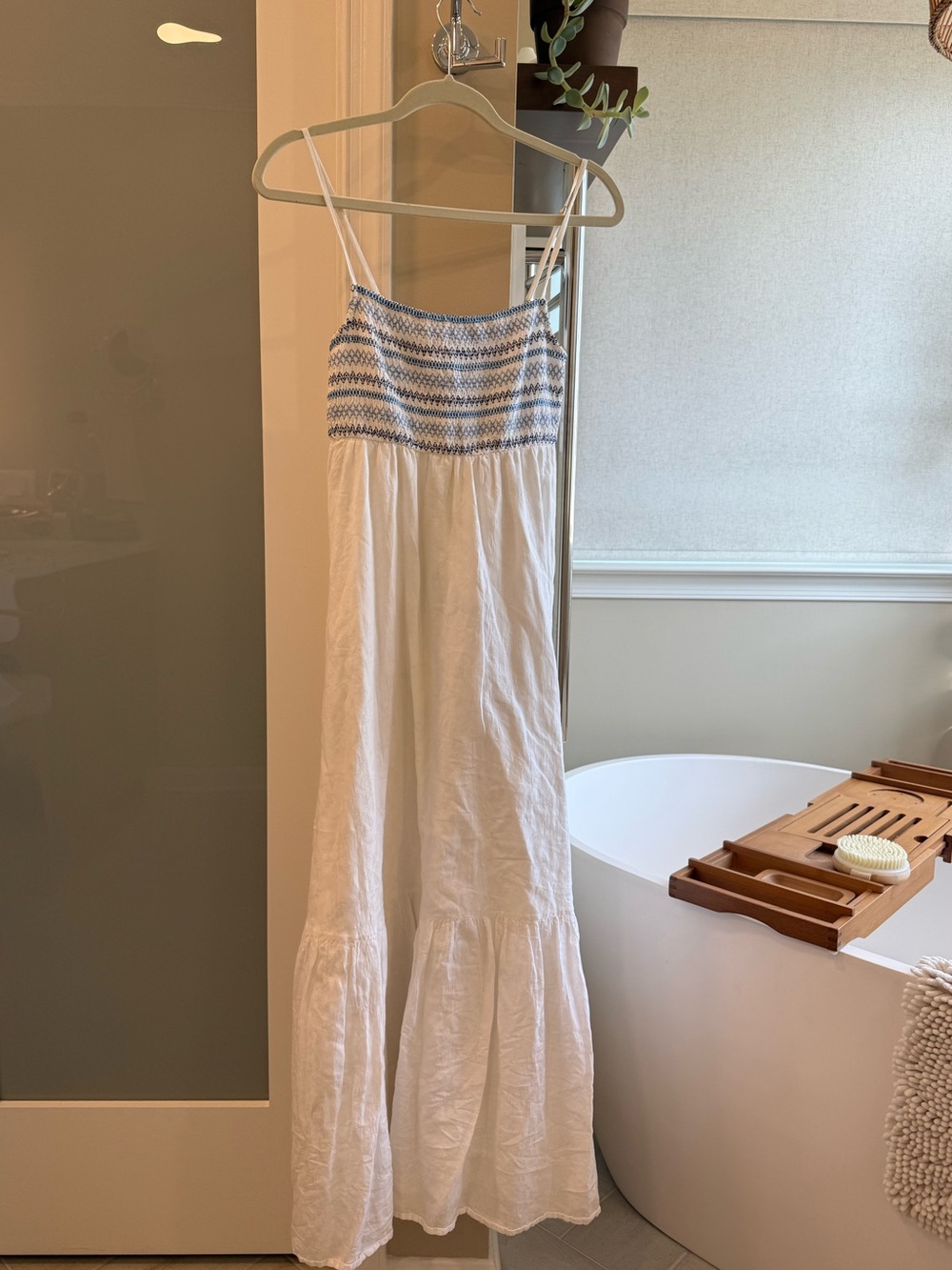 Zara Smocked Maxi Dress M